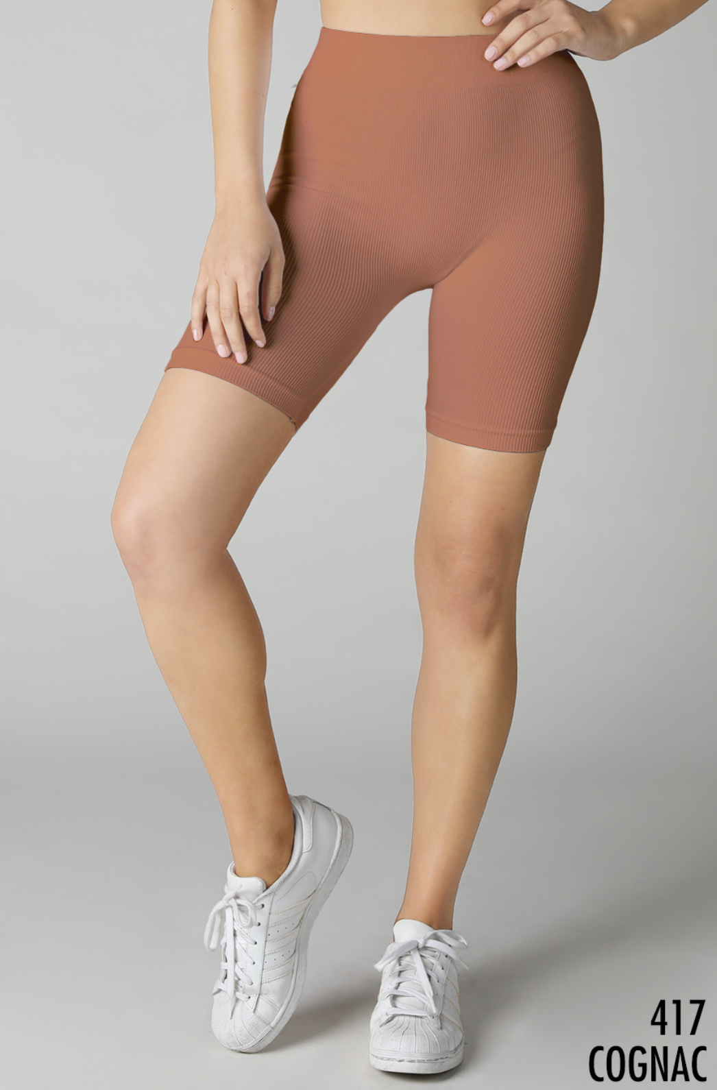 Ribbed Biker Shorts