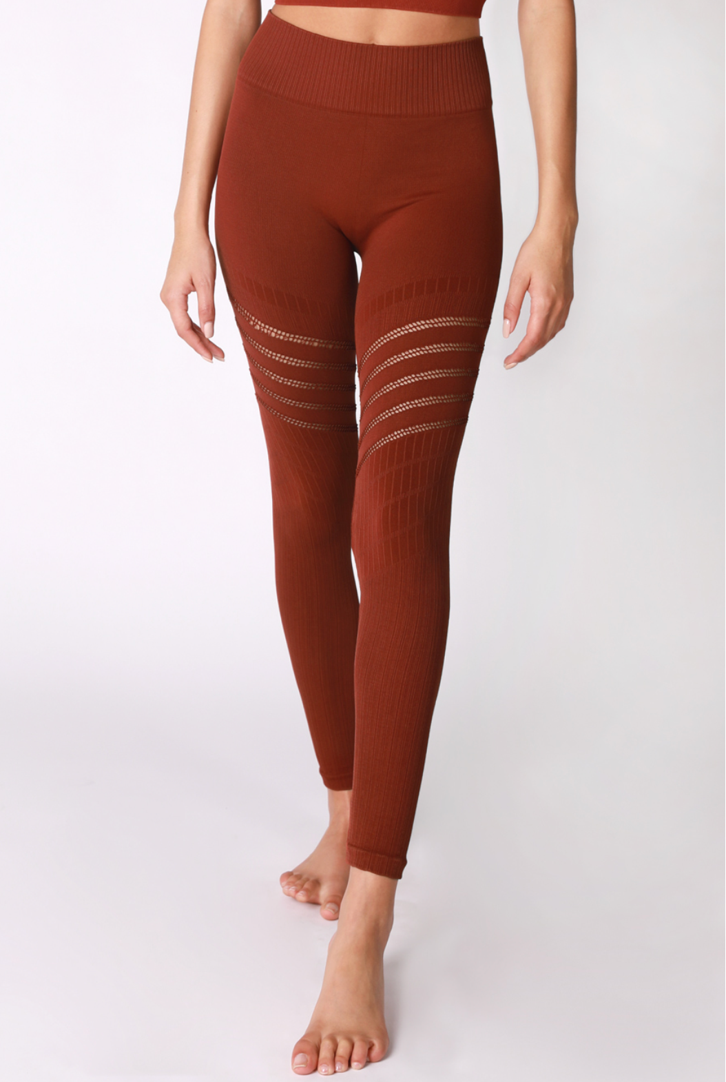 Vintage Chevron Meshed Leggings