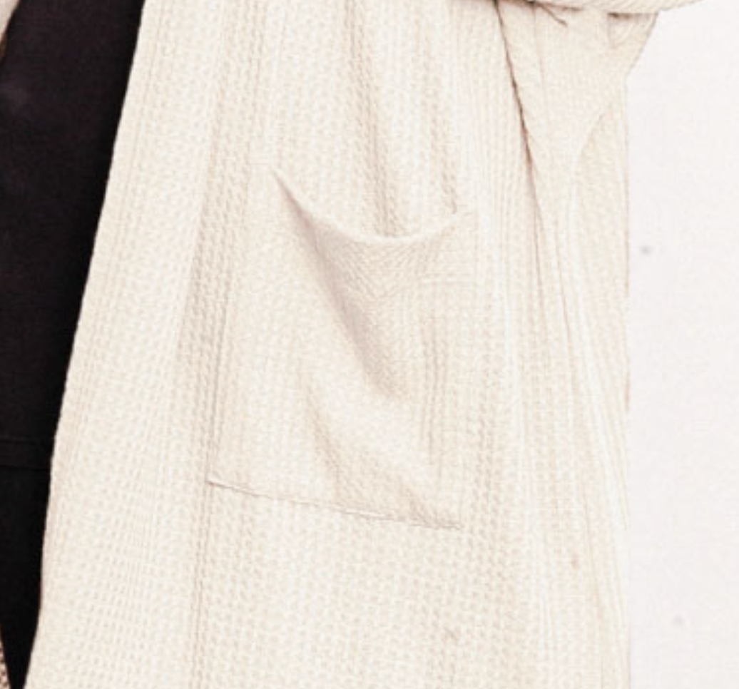 WAFFLE SWEATER Cardigan Hoodie