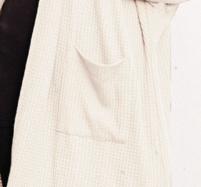 WAFFLE SWEATER Cardigan Hoodie