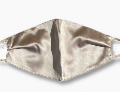 Organic Antibacterial Silk Face Mask - Champagne